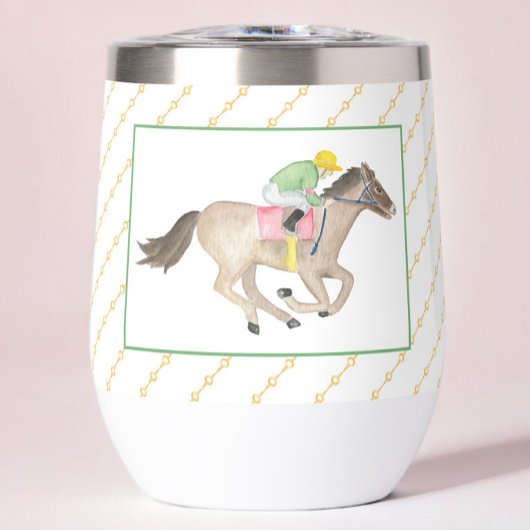 Couleur d'aquarelle personnalisée Course Jockey De