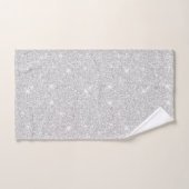 Couleur d'argent blanc brillant Joyeux Noël (Serviette à main)