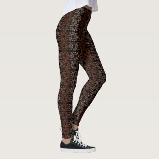 Couleur d'automne Leggings géométriques conçus par