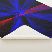 Couleur de bleuet Abstraite couverture Sherpa (3/4)