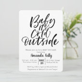 COULEUR de CHANGEMENT - invitation moderne de baby (Debout devant)