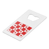 Couleur de la carte À damiers feuille d'érable rou (Dos Angle)