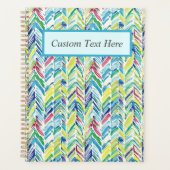 Couleur de l'eau Chevron Design Motif avec brosse  (Devant)