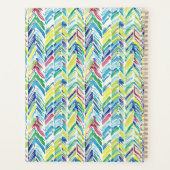 Couleur de l'eau Chevron Design Motif avec brosse  (Dos)