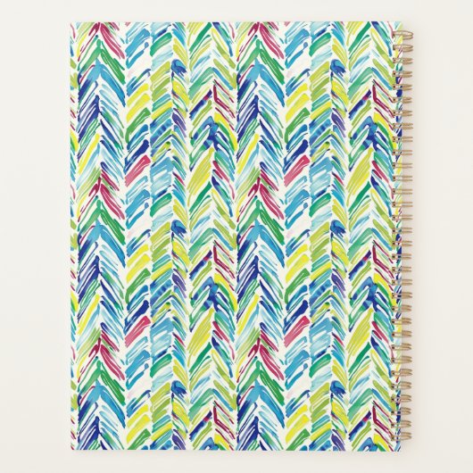 Couleur de l'eau Chevron Design Motif avec brosse  (Dos)