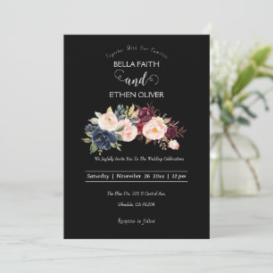 couleur de l'eau faire-part de mariage floral colo