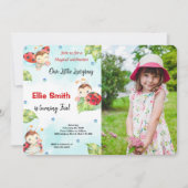 Couleur de l'eau Ladybug Photo Invitation (Devant)