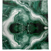 Couleur de marbre vert Douche rideau (Devant)