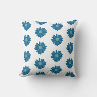 Couleur de soleil bleu motif Lisse oreiller