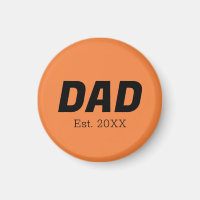 Couleur de tendance - Aimant papa Tangerine frais