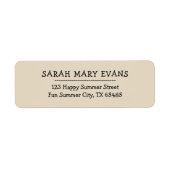 Couleur de tendance - Beige naturel Étiquettes d'a (Devant)