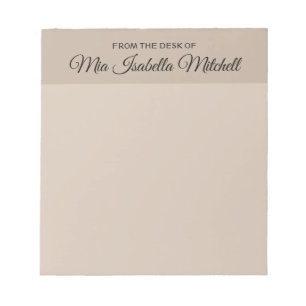 Couleur de tendance - Bloc-notes classique Taupe s