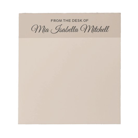 Couleur de tendance - Bloc-notes classique Taupe s (Devant)