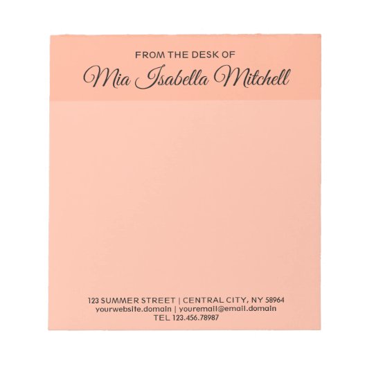 Couleur de tendance - Bloc-notes pour entreprises (Devant)