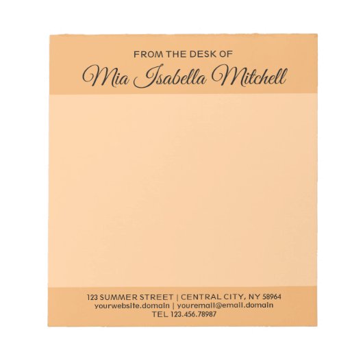 Couleur de tendance - Bloc-notes professionnel ora (Devant)