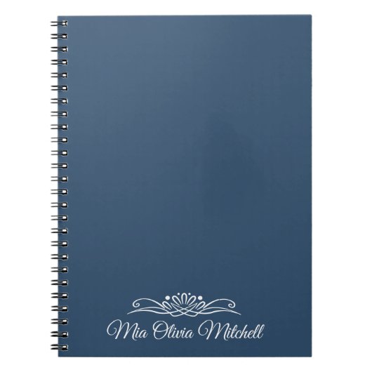 Couleur de tendance - Carnet de nom bleu grave (Devant)