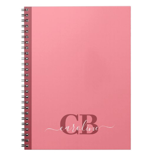 Couleur de tendance - Carnet de script rose pastèq (Devant)