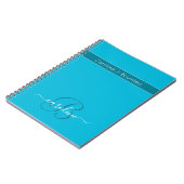 Couleur de tendance - Carnet Personnalisable Cyan (Côté gauche)