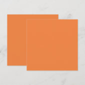 Couleur de tendance - Carte à plat solide Tangerin (Devant / Derrière)