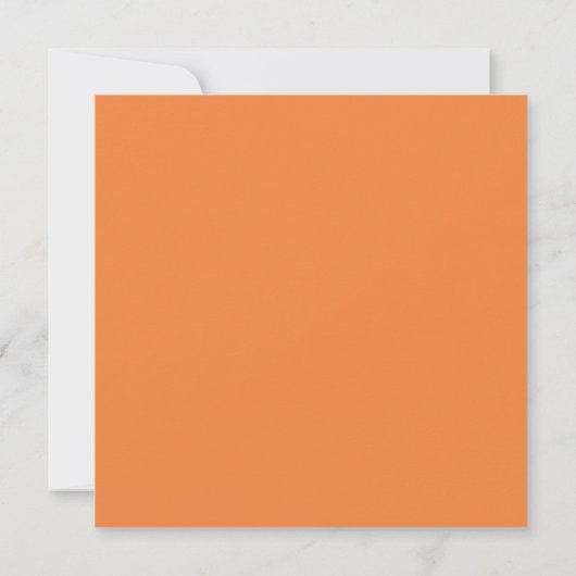 Couleur de tendance - Carte à plat solide Tangerin (Dos)