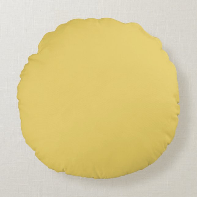 Couleur de tendance - Coussin rond jaune doux (Devant)