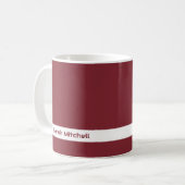 Couleur de tendance - Crimson Nom rouge Mug (Devant gauche)