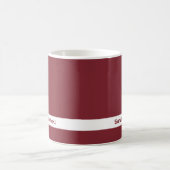 Couleur de tendance - Crimson Nom rouge Mug (Centre)