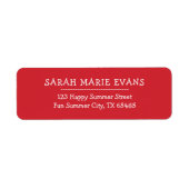 Couleur de tendance - Étiquettes d'adresse de reto (Devant)