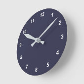 Couleur de tendance - Horloge ronde bleu marine av (Angle)