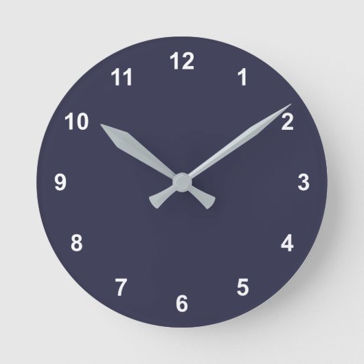 Couleur de tendance - Horloge ronde bleu marine av (Recto)
