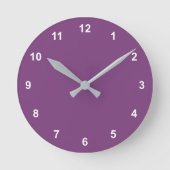 Couleur de tendance - Horloge ronde violet prune a (Recto)