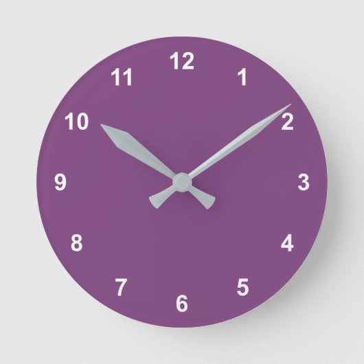 Couleur de tendance - Horloge ronde violet prune a (Recto)