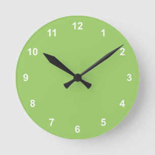 Couleur de tendance - Kiwi Green Horloge ronde ave