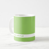 Couleur de tendance - Kiwi Green Name Mug (Devant gauche)