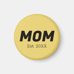 Couleur de tendance - Magnet de maman jaune doux