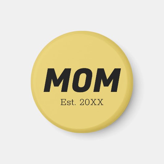 Couleur de tendance - Magnet de maman jaune doux (Devant)