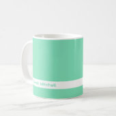 Couleur de tendance - Minty Green Name Mug (Devant gauche)