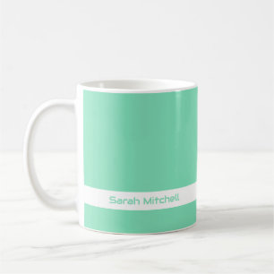 Couleur de tendance - Minty Green Name Mug