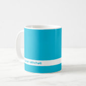 Couleur de tendance - Mug De Nom Cyan Vivid (Devant gauche)