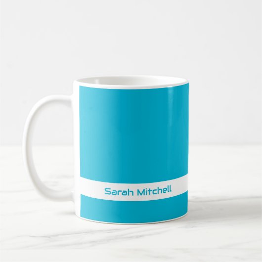 Couleur de tendance - Mug De Nom Cyan Vivid (Gauche)
