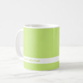 Couleur de tendance - Mug de nom vert printemps (Devant gauche)