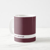 Couleur de tendance - Mug Nom de vin rouge foncé (Devant gauche)