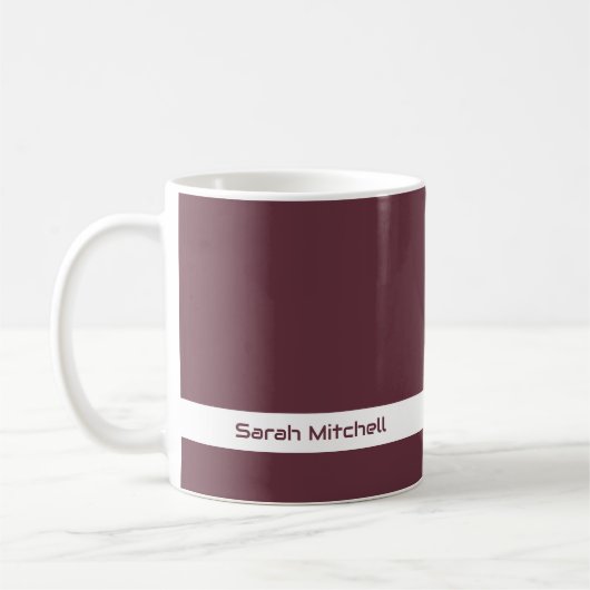 Couleur de tendance - Mug Nom de vin rouge foncé (Gauche)