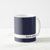 Couleur de tendance - Nom bleu marine Mug (Devant droit)