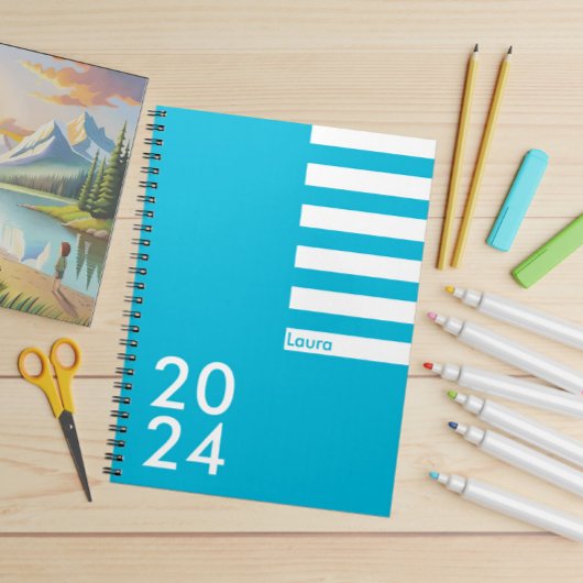 Couleur de tendance - Nom Cyan Vivid et Carnet de 