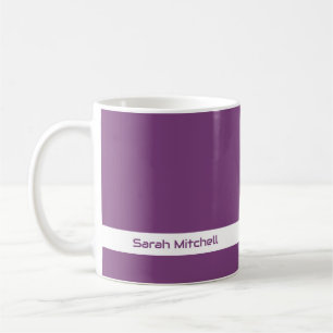 Couleur de tendance - Plum Purple Name Mug