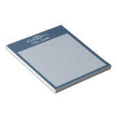 Couleur de tendance Sérieux Bleu Classic Bloc-note (Incliné)