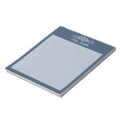 Couleur de tendance Sérieux Bleu Classic Bloc-note (Tourné)