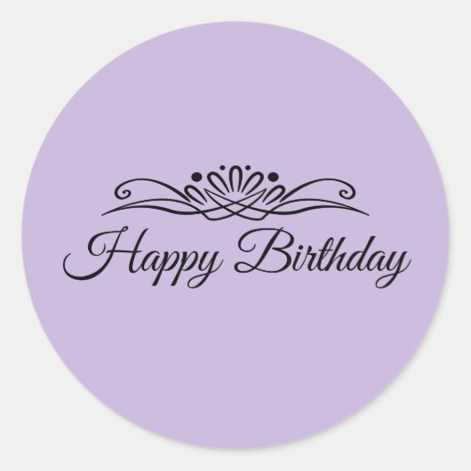 Couleur de tendance - Sticker d'anniversaire viole (Devant)