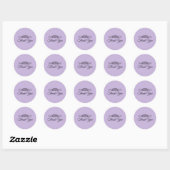 Couleur de tendance - Sticker Merci violet doux (Feuille)